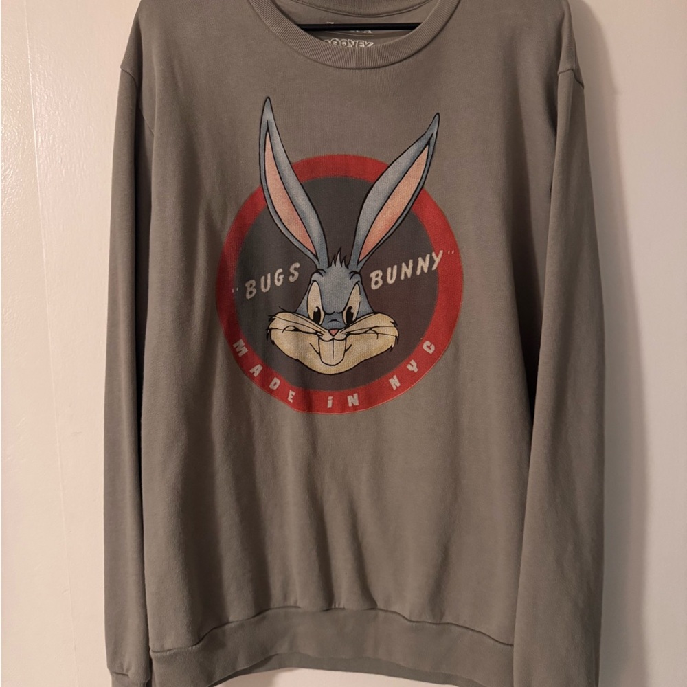 Warner Bros. Bugs Bunny Crewneck Sweater - Gray Zara looney tunes collab soldout